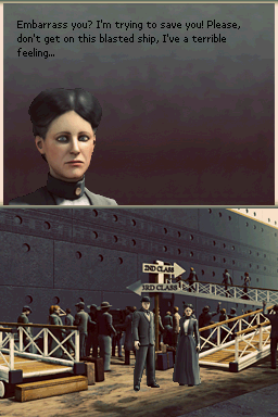 
Hidden Mysteries: Titanic - Secrets of the Fateful Voyage | Nintendo DS | gameplay screenshot | Data by MobyGames.com