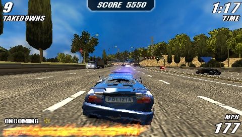 Burnout: Legends | PSP | gameplay screenshot | Data by MobyGames.com