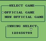 Bases Loaded | Game Boy | gameplay screenshot | region=North America | source-country= | zypher-v2 | moby-8773053a96f6 | Data by MobyGames.com