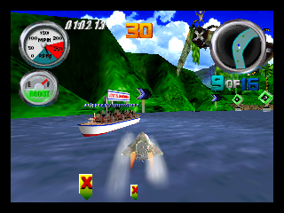 
Hydro Thunder | Nintendo 64 | gameplay screenshot | Data by MobyGames.com