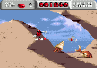 Cool Spot | Genesis | gameplay screenshot | Data by MobyGames.com