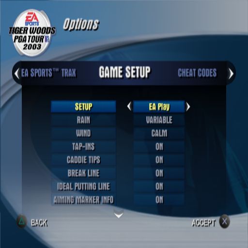 Tiger Woods PGA Tour 2003 | PlayStation 2 | gameplay screenshot | region=North America | source-country= | zypher-v2 | moby-78825e2e35d1 | Data by MobyGames.com