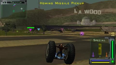 Twisted Metal: Head-On | PSP | gameplay screenshot | region=North America | source-country= | zypher-v2 | moby-228b122bc662 | Data by MobyGames.com
