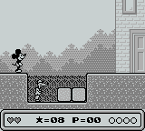 Mickey's Dangerous Chase | Game Boy | gameplay screenshot | region=North America | source-country= | zypher-v2 | moby-e0cacd584564 | Data by MobyGames.com