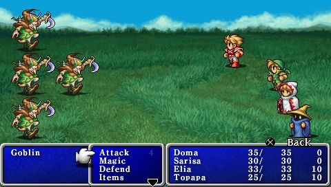 Final Fantasy | PSP | gameplay screenshot | Region: North America | source-country= | Data by MobyGames.com