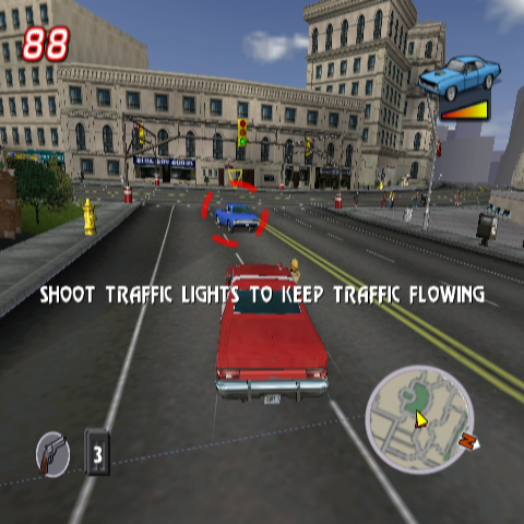 Starsky & Hutch | GameCube | gameplay screenshot | region=North America | source-country= | zypher-v2 | moby-2aa71befac54 | Data by MobyGames.com