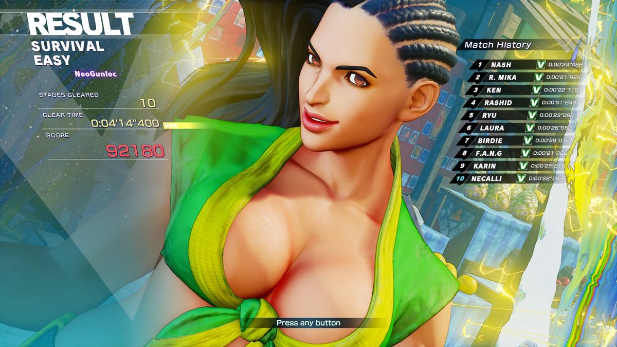 
Street Fighter V | PlayStation 4 | gameplay screenshot | Data by MobyGames.com
