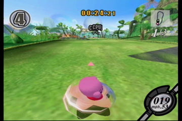 Kirby Air Ride | GameCube | gameplay screenshot | region=North America | source-country= | zypher-v2 | moby-8ac2c28c2786 | Data by MobyGames.com