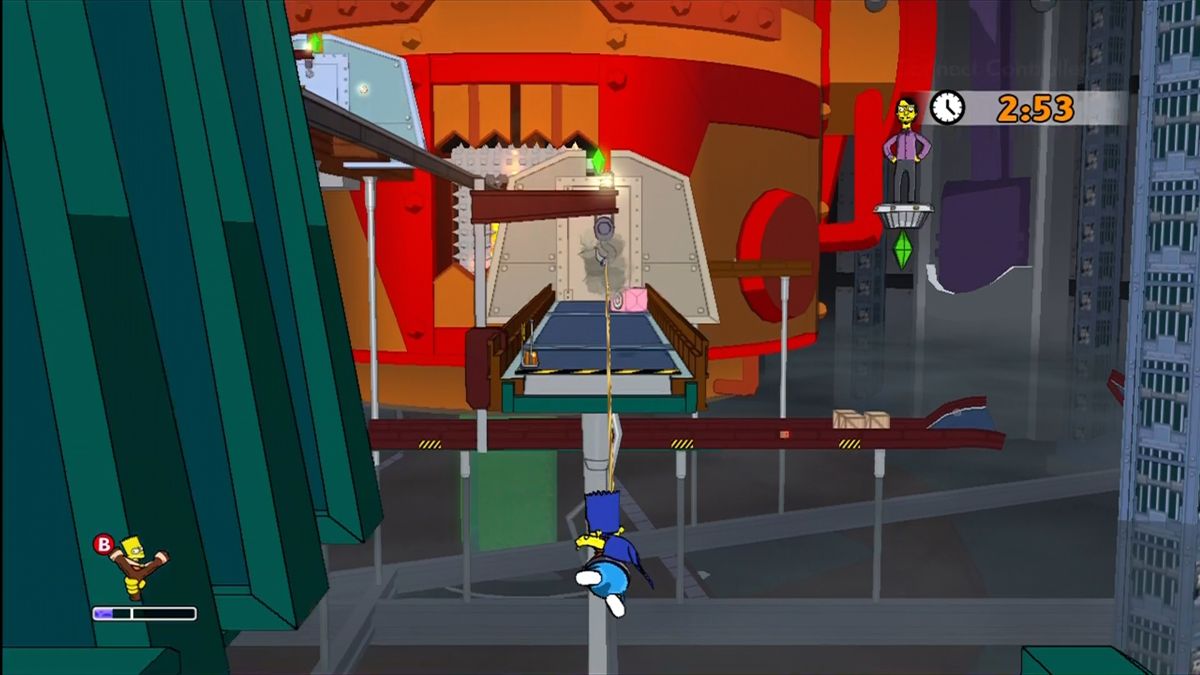 
The Simpsons Game | Xbox 360 | gameplay screenshot | Region: North America | source-country= | Data by MobyGames.com