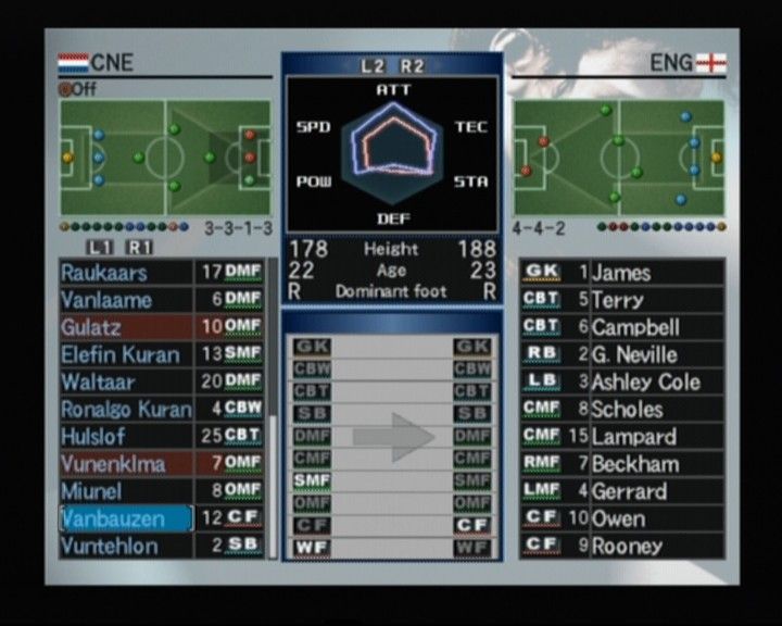 
World Soccer: Winning Eleven 8 International | PlayStation 2 | gameplay screenshot | Data by MobyGames.com