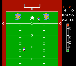 
10-Yard Fight | NES | gameplay screenshot | Data by MobyGames.com