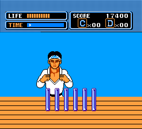 The Karate Kid | NES | gameplay screenshot | Data by MobyGames.com