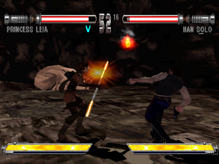 Star Wars: Masters of Teräs Käsi | PlayStation | gameplay screenshot | Data by MobyGames.com