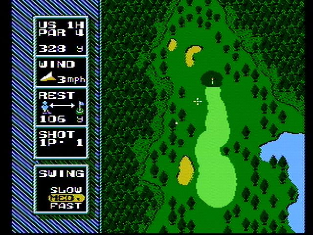 
NES Open Tournament Golf | NES | gameplay screenshot | Data by MobyGames.com