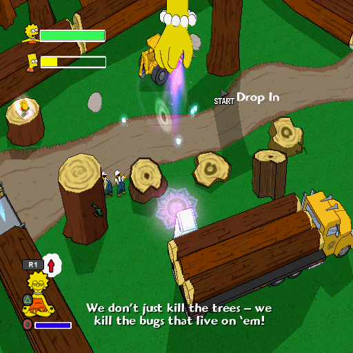 The Simpsons Game | PlayStation 2 | gameplay screenshot | region=North America | source-country= | zypher-v2 | moby-d9a82f4f4c26 | Data by MobyGames.com