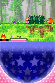 Kirby: Squeak Squad | Nintendo DS | gameplay screenshot | region=North America | source-country= | zypher-v2 | moby-808e7efd0ca5 | Data by MobyGames.com