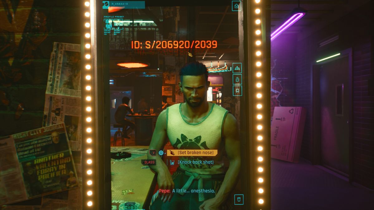 
Cyberpunk 2077 | PlayStation 4 | gameplay screenshot | Data by MobyGames.com
