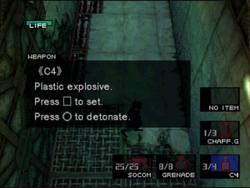 Metal Gear Solid | PlayStation | gameplay screenshot | region=North America | source-country= | zypher-v2 | moby-974d28a1f447 | Data by MobyGames.com