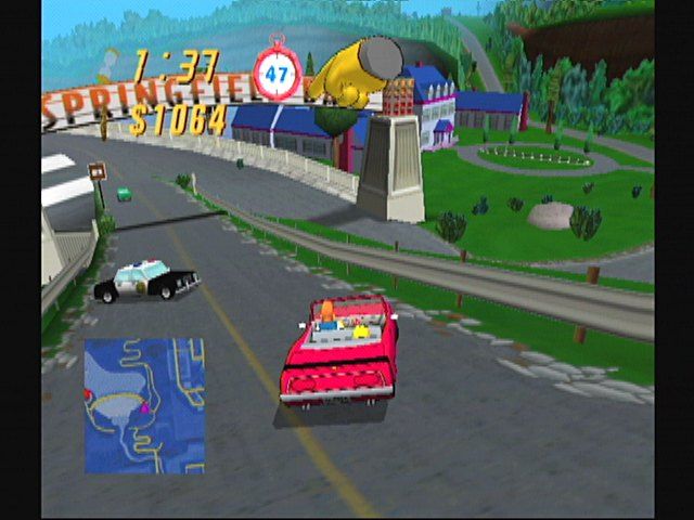 
The Simpsons: Road Rage | GameCube | gameplay screenshot | Data by MobyGames.com