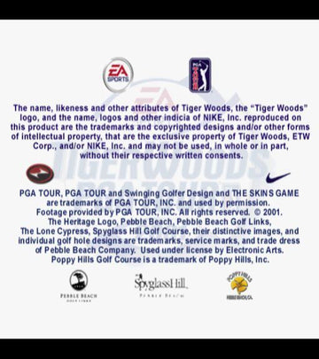 Tiger Woods PGA Tour 2001 | PlayStation 2 | gameplay screenshot | region=North America | source-country= | zypher-v2 | moby-1bf646e7e6d8 | Data by MobyGames.com