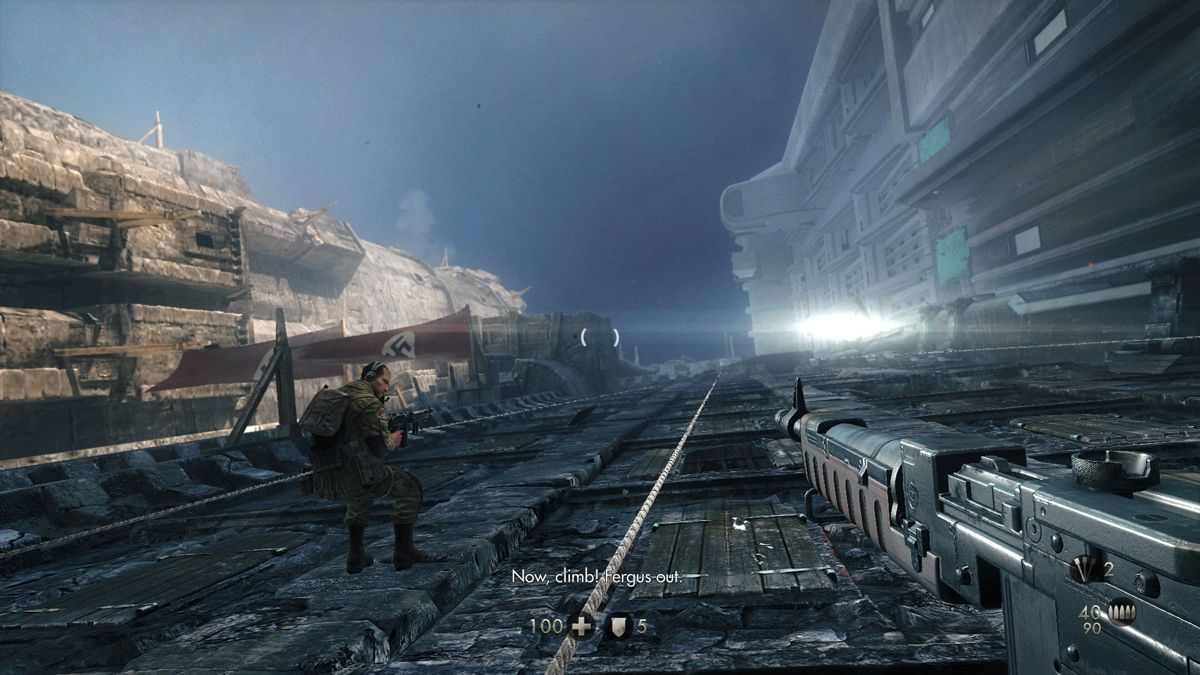 
Wolfenstein: The New Order | Xbox One | gameplay screenshot | Region: North America | source-country= | Data by MobyGames.com