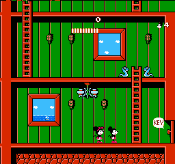 
Mickey Mousecapade | NES | gameplay screenshot | Data by MobyGames.com