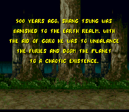
Mortal Kombat II | SNES | gameplay screenshot | Data by MobyGames.com