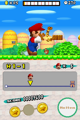 New Super Mario Bros. | Nintendo DS | gameplay screenshot | region=North America | source-country= | zypher-v2 | moby-849a5de561a6 | Data by MobyGames.com