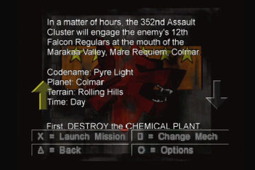 
MechWarrior 2: 31st Century Combat | PlayStation | gameplay screenshot | Data by MobyGames.com