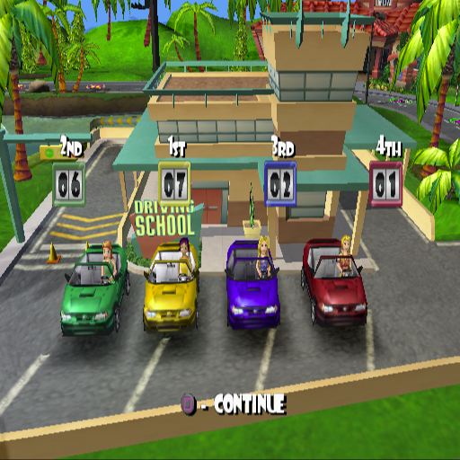 
Mary-Kate and Ashley: Sweet 16 - Licensed to Drive | PlayStation 2 | gameplay screenshot | Data by MobyGames.com