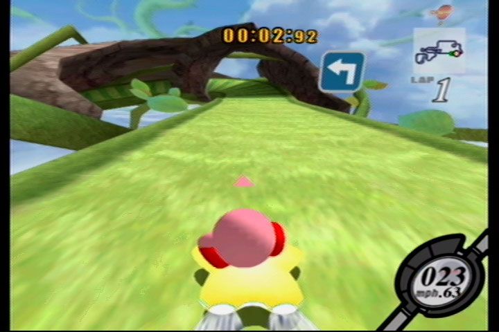 Kirby Air Ride | GameCube | gameplay screenshot | region=North America | source-country= | zypher-v2 | moby-449a7eee4e76 | Data by MobyGames.com