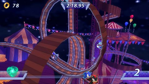 
Sonic Rivals | PSP | gameplay screenshot | Region: North America | source-country= | Data by MobyGames.com