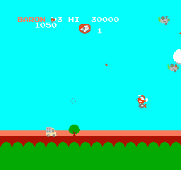 
Sky Kid | NES | gameplay screenshot | Data by MobyGames.com