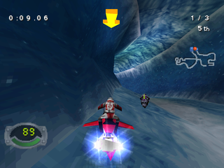 Jet Moto 3 | PlayStation | gameplay screenshot | region=North America | source-country= | zypher-v2 | moby-71d945eb3652 | Data by MobyGames.com