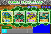 
Teenage Mutant Ninja Turtles 2: Battle Nexus | Game Boy Advance | gameplay screenshot | Data by MobyGames.com