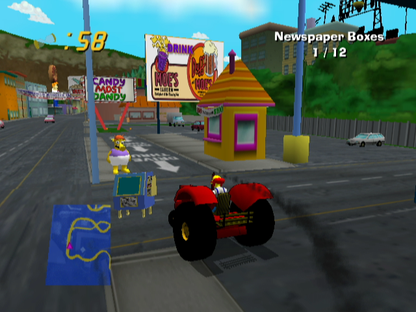 
The Simpsons: Road Rage | GameCube | gameplay screenshot | Data by MobyGames.com
