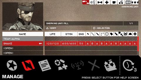 
Metal Gear Solid: Portable Ops | PSP | gameplay screenshot | Data by MobyGames.com