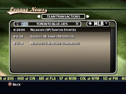 MVP Baseball 2004 | Xbox | gameplay screenshot | region=North America | source-country= | zypher-v2 | moby-d37cbdf5c2d4 | Data by MobyGames.com