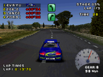 Need for Speed: V-Rally 2 | PlayStation | gameplay screenshot | region=North America | source-country= | zypher-v2 | moby-09bd702445c4 | Data by MobyGames.com