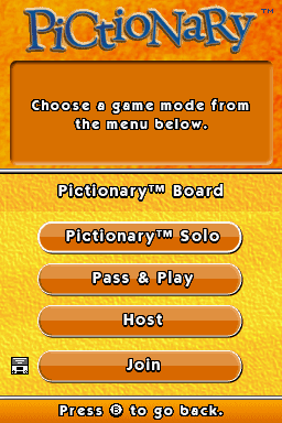 Pictionary | Nintendo DS | gameplay screenshot | region=North America | source-country= | zypher-v2 | moby-aab82e318715 | Data by MobyGames.com