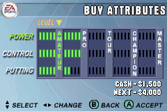 
Tiger Woods PGA Tour 2004 | Game Boy Advance | gameplay screenshot | Data by MobyGames.com