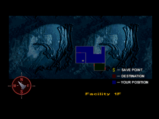 Dino Crisis | PlayStation | gameplay screenshot | region=North America | source-country= | zypher-v2 | moby-b7d9a34b1b9e | Data by MobyGames.com