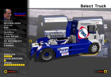 Super Trucks Racing | PlayStation 2 | gameplay screenshot | region=North America | source-country= | zypher-v2 | moby-04e919029479 | Data by MobyGames.com
