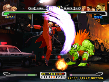 
Capcom vs. SNK Pro | PlayStation | gameplay screenshot | Data by MobyGames.com