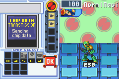 
Mega Man Battle Network 4: Red Sun | Game Boy Advance | gameplay screenshot | Data by MobyGames.com