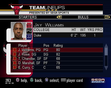 
NBA 2K3 | PlayStation 2 | gameplay screenshot | Region: North America | source-country= | Data by MobyGames.com