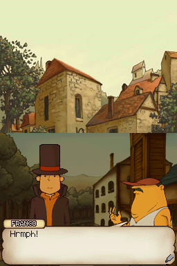 
Professor Layton and the Curious Village | Nintendo DS | gameplay screenshot | Data by MobyGames.com