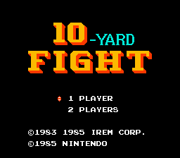 
10-Yard Fight | NES | gameplay screenshot | Data by MobyGames.com