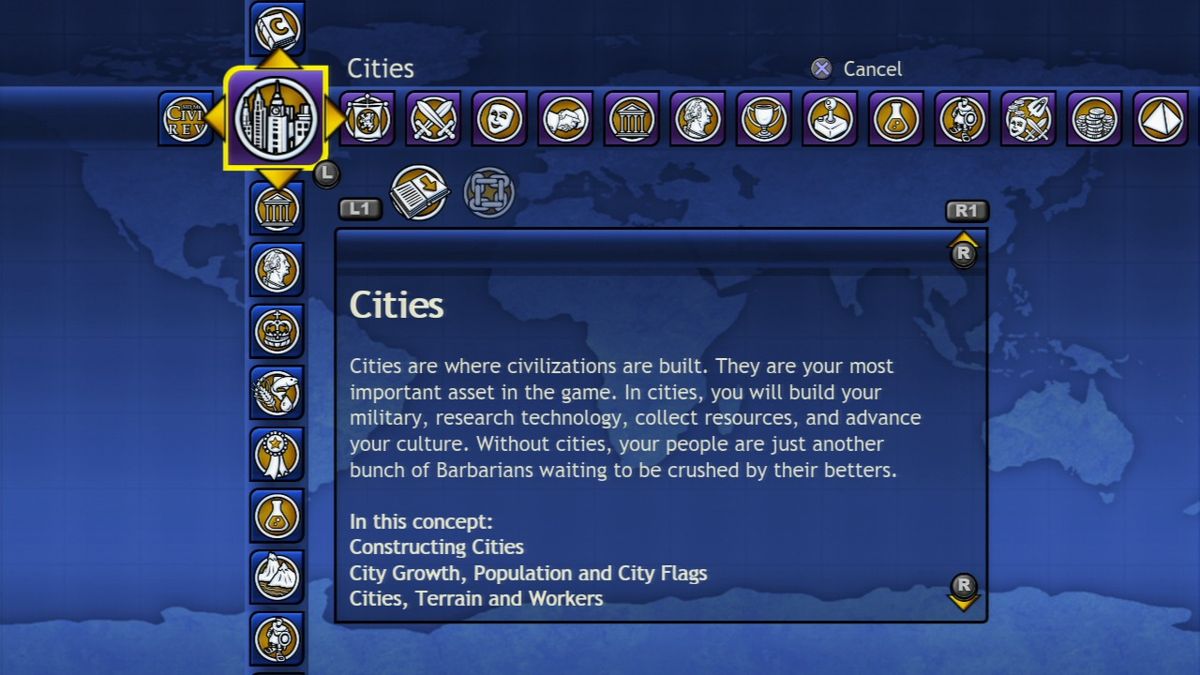 
Sid Meier's Civilization: Revolution | PlayStation 3 | gameplay screenshot | Region: North America | source-country= | Data by MobyGames.com