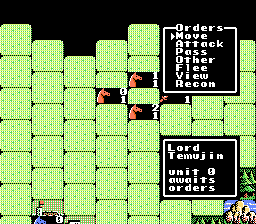 Genghis Khan | NES | gameplay screenshot | Data by MobyGames.com